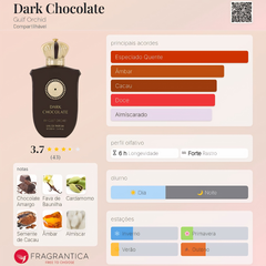 Perfume Árabe Dark Chocolate Gulf Orchid 100ml EDP Unissex