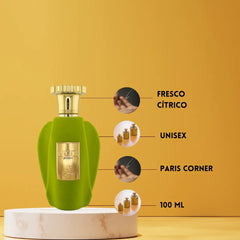 Perfume Árabe Voux Zingy Paris Corner 100ml EDP Cítrico Unissex