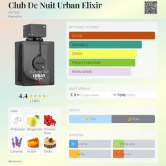 Perfume Árabe Club De Nuit Urban Elixir Armaf 100ml EDP Masculino