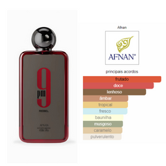 Perfume Árabe 9PM Rebel Afnan 100ml EDP Amadeirado Masculino