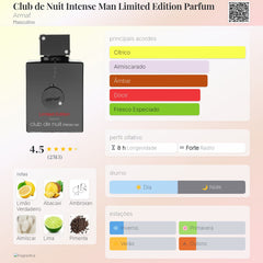 Perfume Árabe Club De Nuit Intense Limited Edition Armaf 105ml EDP Masculino