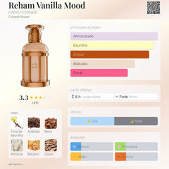 Perfume Árabe Vanilla Mood Paris Corner 100ml EDP Feminino