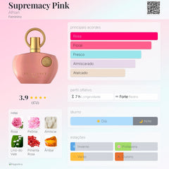 Perfume Árabe Supremacy Pink Pour Femme Afnan 100ml EDP