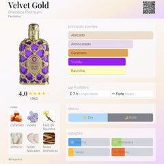 Orientica Velvet Gold Eau De Parfum 80ml Unisex
