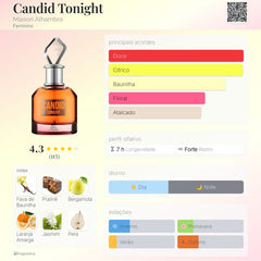 Perfume Árabe Candid Tonight Maison Al Hambra 100ml EDP Feminino