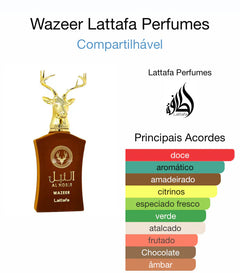 Perfume Árabe Al Noble Wazeer Lattafa 100ml EDP Masculino