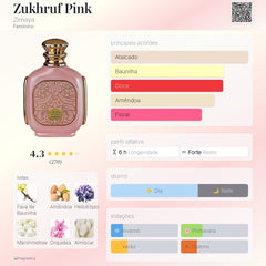 Zukhruf Pink Zimaya Eau De Parfum 100ml Feminino
